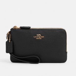 Coach Double Corner Zip Wristlet